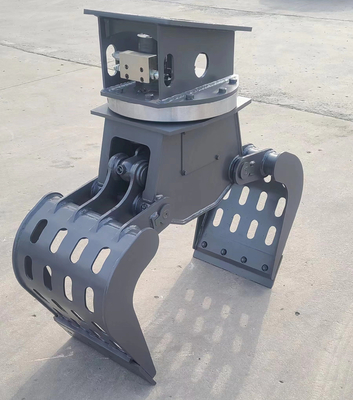 Black Log Grapple For 20 - 30 Tons Excavator Attachment